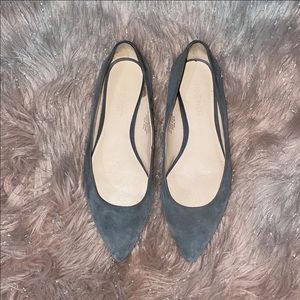Nine West Gray Suede Pointed Flats Size 6M